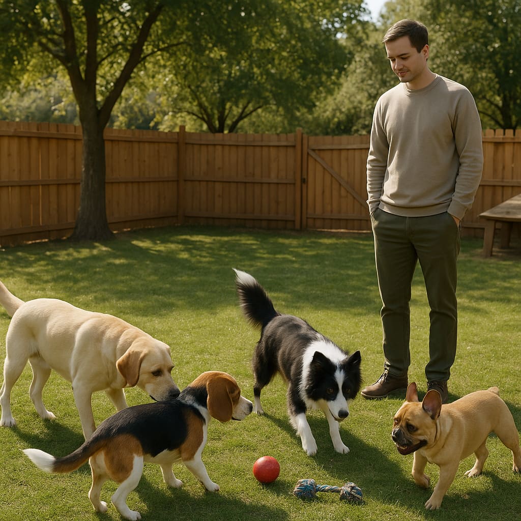 Beaufsichtigtes Outdoor-Spiel in sicherem Bereich